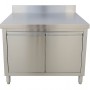 Commercial 2‑Door Stainless Steel Cupboard with Splashback – 1000×700×850 mm | TurcoBazaar QNH1404