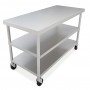 3‑Tier Stainless Steel Work Table with Castors – 1000×600×850 mm| TurcoBazaar QNH1602