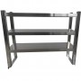 Triple Tier Overshelf with Square Tubing Stainless Steel 900x280x750mm | TurcoBazaar QNH202