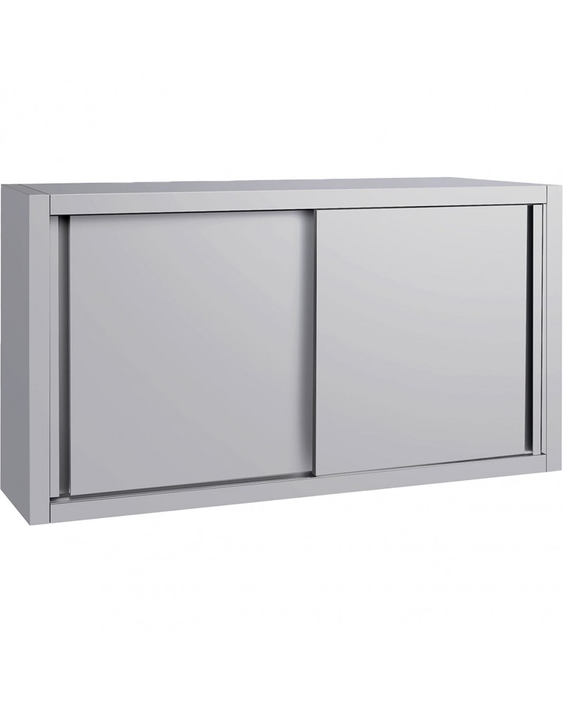Commercial Stainless Steel Wall Cabinet with Sliding Doors and Inner Shelf 1000x400x650mm | TurcoBazaar QNH902