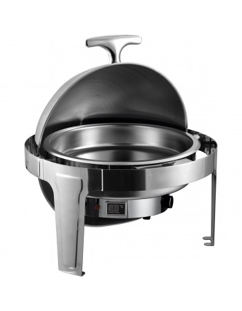 Roll top Chafer Electric heating Round Stainless steel Mirror polish 6 litres | TurcoBazaar RA2101BE Roll top Chafer Electric heating Round Stainless steel Mirror polish 6 litres | TurcoBazaar RA2101BE