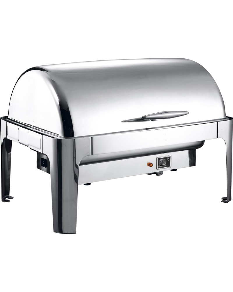 Roll top Chafer Electric heating GN1/1 Stainless steel Mirror polish 9 litres | TurcoBazaar RA2301BE