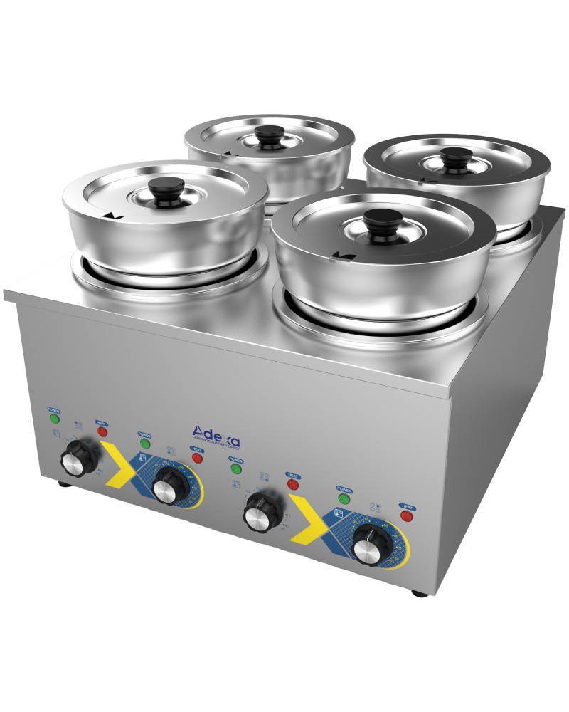 Commercial Electric Bain Marie Countertop Food Warmer 4 × 6.5L Pots 525×583×365mm | TurcoBazaar RBM7Q Commercial Electric Bain Marie Countertop Food Warmer 4 × 6.5L Pots 525×583×365mm | TurcoBazaar RBM7Q