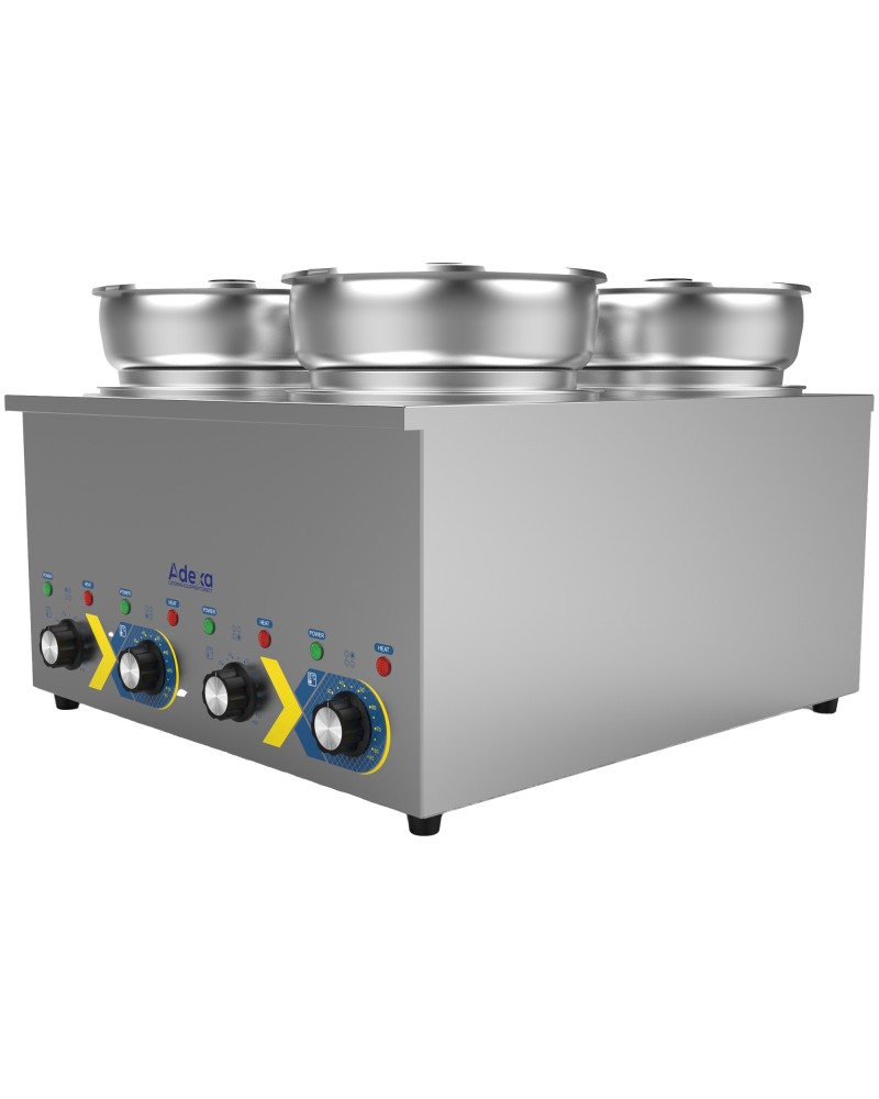Commercial Electric Bain Marie Countertop Food Warmer 4 × 6.5L Pots 525×583×365mm | TurcoBazaar RBM7Q Commercial Electric Bain Marie Countertop Food Warmer 4 × 6.5L Pots 525×583×365mm | TurcoBazaar RBM7Q