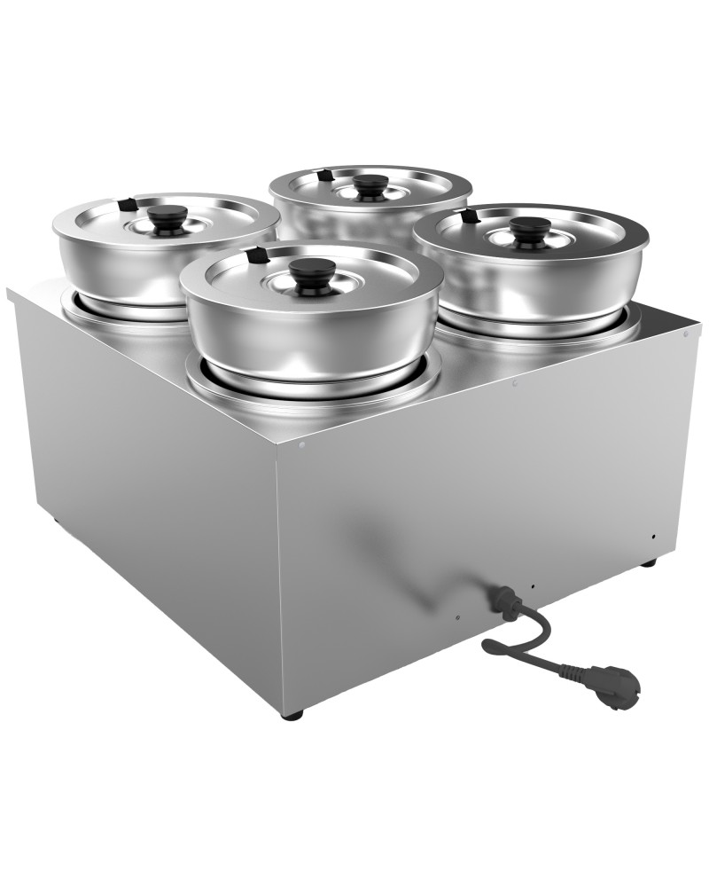 Commercial Electric Bain Marie Countertop Food Warmer 4 × 6.5L Pots 525×583×365mm | TurcoBazaar RBM7Q Commercial Electric Bain Marie Countertop Food Warmer 4 × 6.5L Pots 525×583×365mm | TurcoBazaar RBM7Q