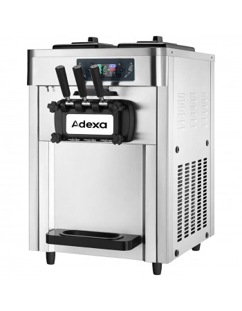 Commercial Countertop Soft Ice Cream Machine 16–22L/h 2100W 3 Flavour Twin Hopper 540×750×850mm | TurcoBazaar RC168G