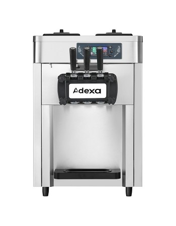 Commercial Countertop Soft Ice Cream Machine 16–22L/h 2100W 3 Flavour Twin Hopper 540×750×850mm | TurcoBazaar RC168G