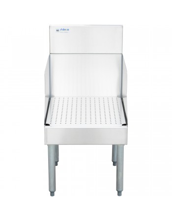 Commercial Recessed Bar Drainboard with Backsplash Stainless steel 460x640x760mm | TurcoBazaar RPBDU2518