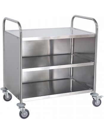 Commercial Serving/Service/Clearing Trolley with Cabinet Stainless steel 3 tier 860x540x940mm | TurcoBazaar RST3AC Commercial Serving/Service/Clearing Trolley with Cabinet Stainless steel 3 tier 860x540x940mm | TurcoBazaar RST3AC