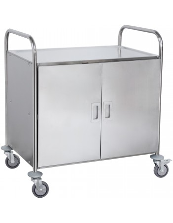 Commercial Serving/Service/Clearing Trolley with Cabinet & Doors Stainless steel 3 tier 860x540x940mm | TurcoBazaar RST3AD Commercial Serving/Service/Clearing Trolley with Cabinet & Doors Stainless steel 3 tier 860x540x940mm | TurcoBazaar RST3AD