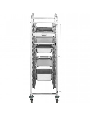 Rack/Tray/Pan Trolley Stainless steel Gastronorm 2 in 1 for GN1/1 and 60x40 Pans 15 tier | TurcoBazaar RT2N115
