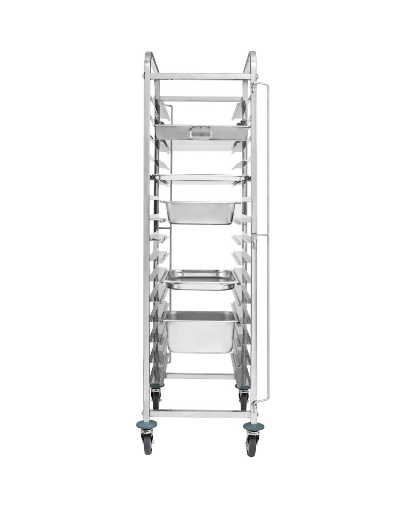 Rack/Tray/Pan Trolley Stainless steel Gastronorm 2 in 1 for GN1/1 and 60x40 Pans 15 tier | TurcoBazaar RT2N115