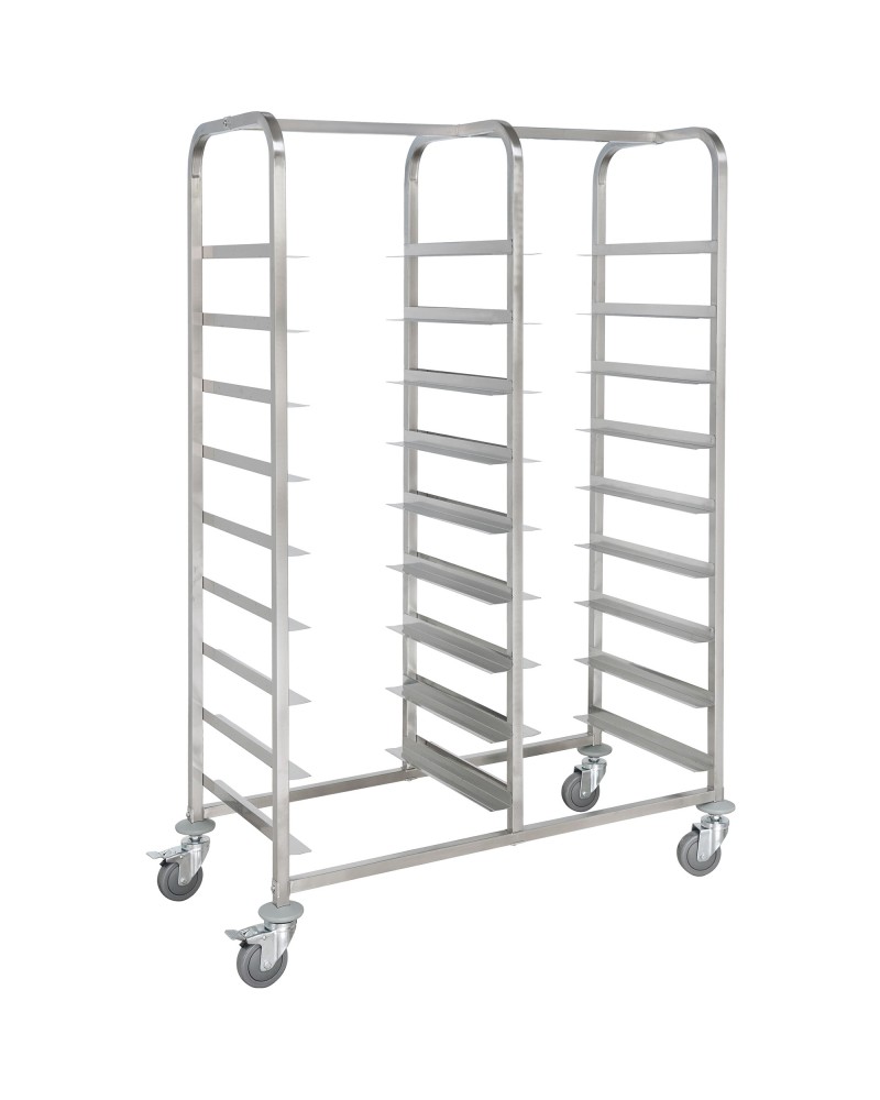 Commercial Dishwasher Basket Trolley Stainless steel 2x9 levels 1185x533x1700mm | TurcoBazaar RT5509D