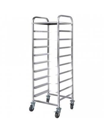 Commercial Dishwasher Basket Trolley with Top shelf Stainless steel 9 levels 550x510x1700mm | TurcoBazaar RT5509T