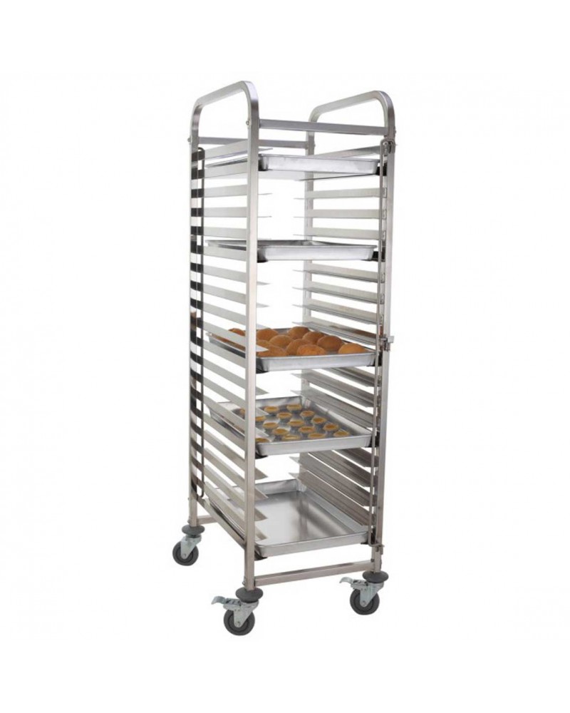Rack/Tray/Pan Trolley Stainless steel Bakery 600x400mm 15 tier 470x620x1700mm | TurcoBazaar 19037 Rack/Tray/Pan Trolley Stainless steel Bakery 600x400mm 15 tier 470x620x1700mm | TurcoBazaar 19037