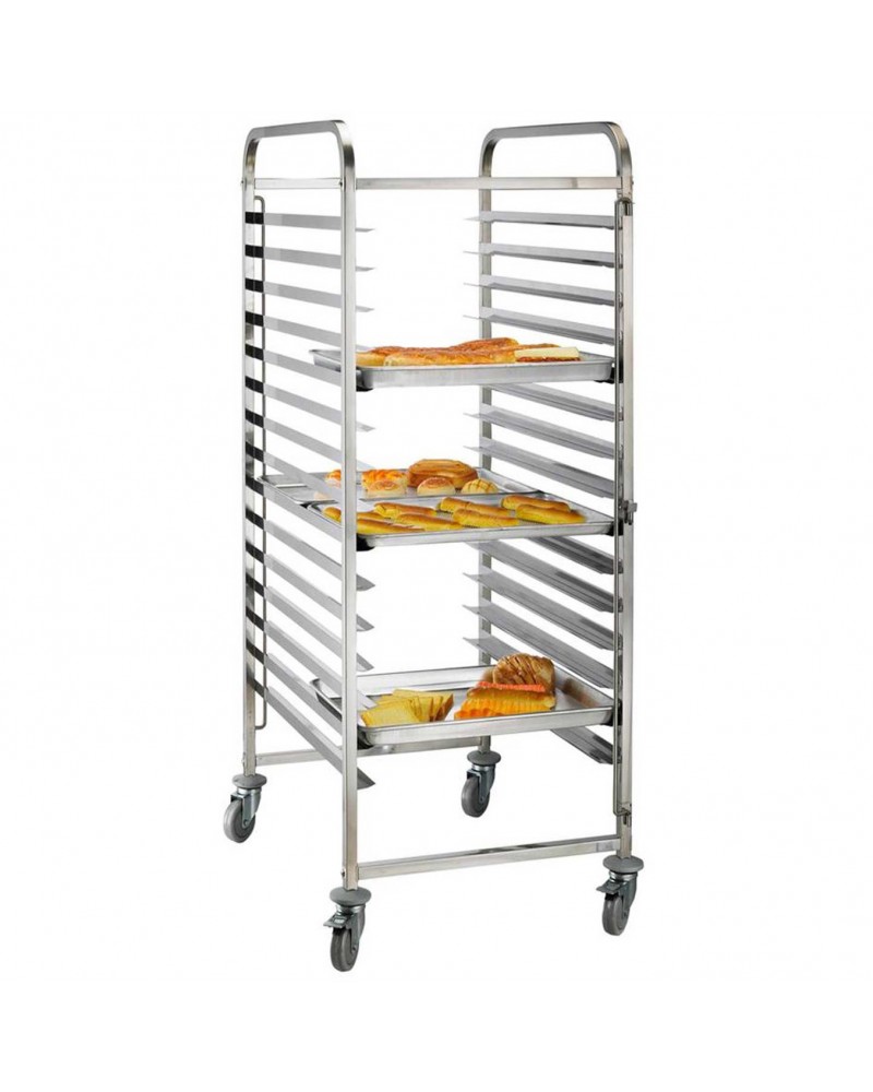 Rack/Tray/Pan Trolley Stainless steel for 30 x 600x400mm sheet pan 15 tier | TurcoBazaar RT6430