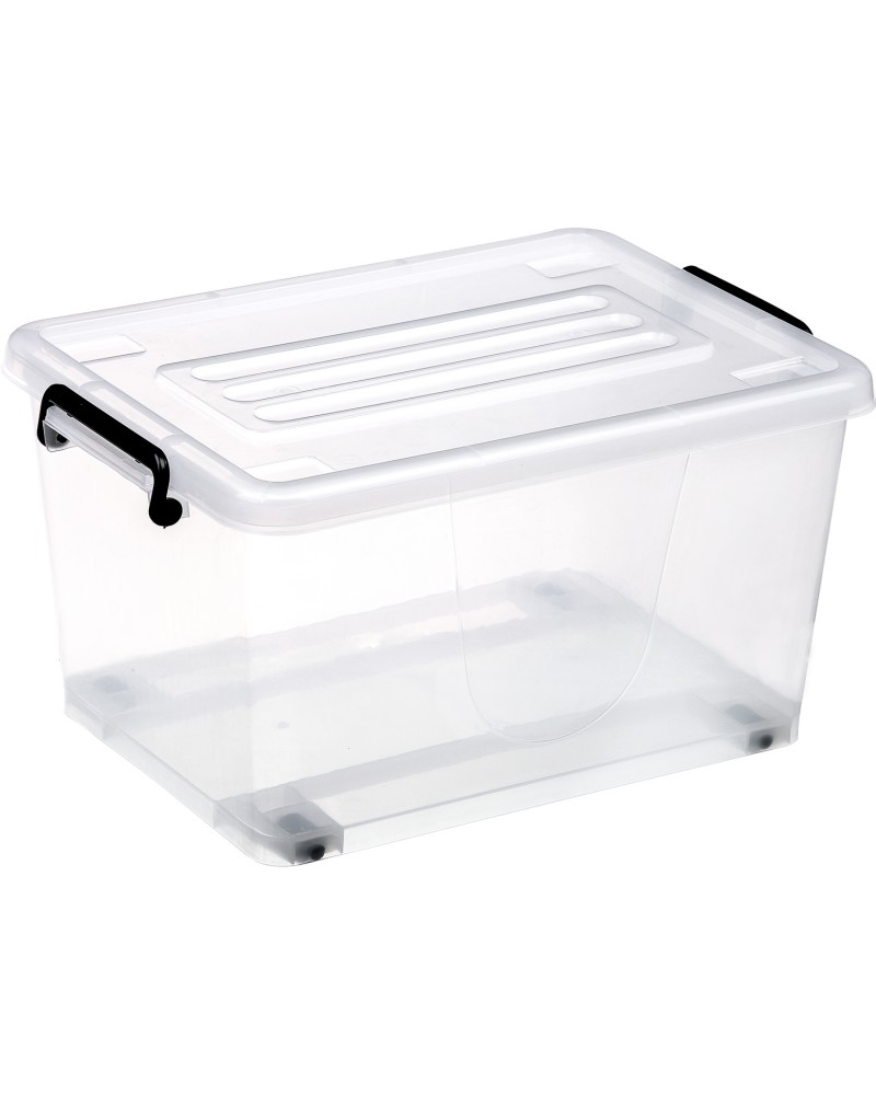 Pack of 4 Plastic Storage Box with Wheels & Lid & Clips 27 litre 465x337x258mm Polypropylene | TurcoBazaar S1027SETOF4 Pack of 4 Plastic Storage Box with Wheels & Lid & Clips 27 litre 465x337x258mm Polypropylene | TurcoBazaar S1027SETOF4