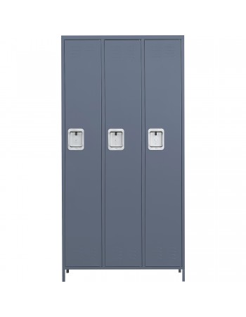 Commercial Grey 3 Door Locker with 2 Shelves 900x400x1830mm | TurcoBazaar SART236
