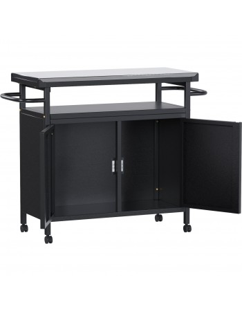 Professional Black BBQ Cart Prep station 2 Doors 775x360x810mm | TurcoBazaar SART246 Professional Black BBQ Cart Prep station 2 Doors 775x360x810mm | TurcoBazaar SART246