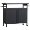Professional Black BBQ Cart Prep station 2 Doors 775x360x810mm | TurcoBazaar SART246