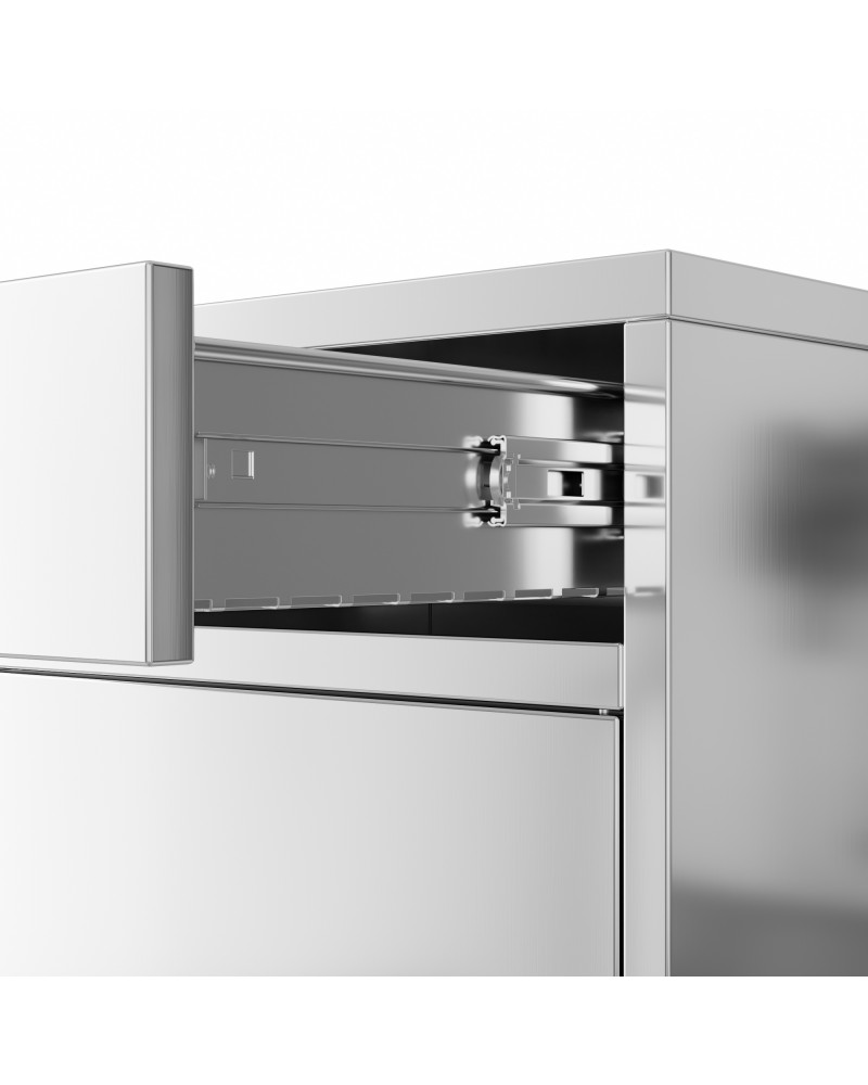 Commercial Stainless Steel Upright Cabinet with 2 Drawers and Double Doors, 900×900mm | TurcoBazaar SARTSS2DW