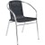 Bistro Arm Chair Aluminium & Black Wicker Indoors & Outdoors | TurcoBazaar SC020