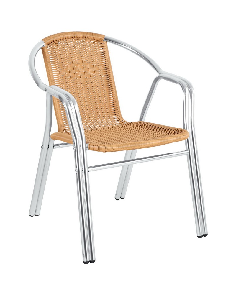 Bistro Arm Chair Aluminium & Natural Wicker Indoors & Outdoors | TurcoBazaar SC029 Bistro Arm Chair Aluminium & Natural Wicker Indoors & Outdoors | TurcoBazaar SC029