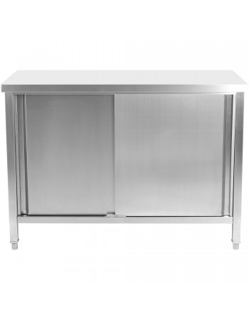 Commercial Worktop Floor Cupboard 2 sliding doors Stainless steel 1200x700x850mm | TurcoBazaar SCP12070