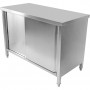 Commercial Worktop Floor Cupboard 2 sliding doors Stainless steel 1200x700x850mm | TurcoBazaar SCP12070