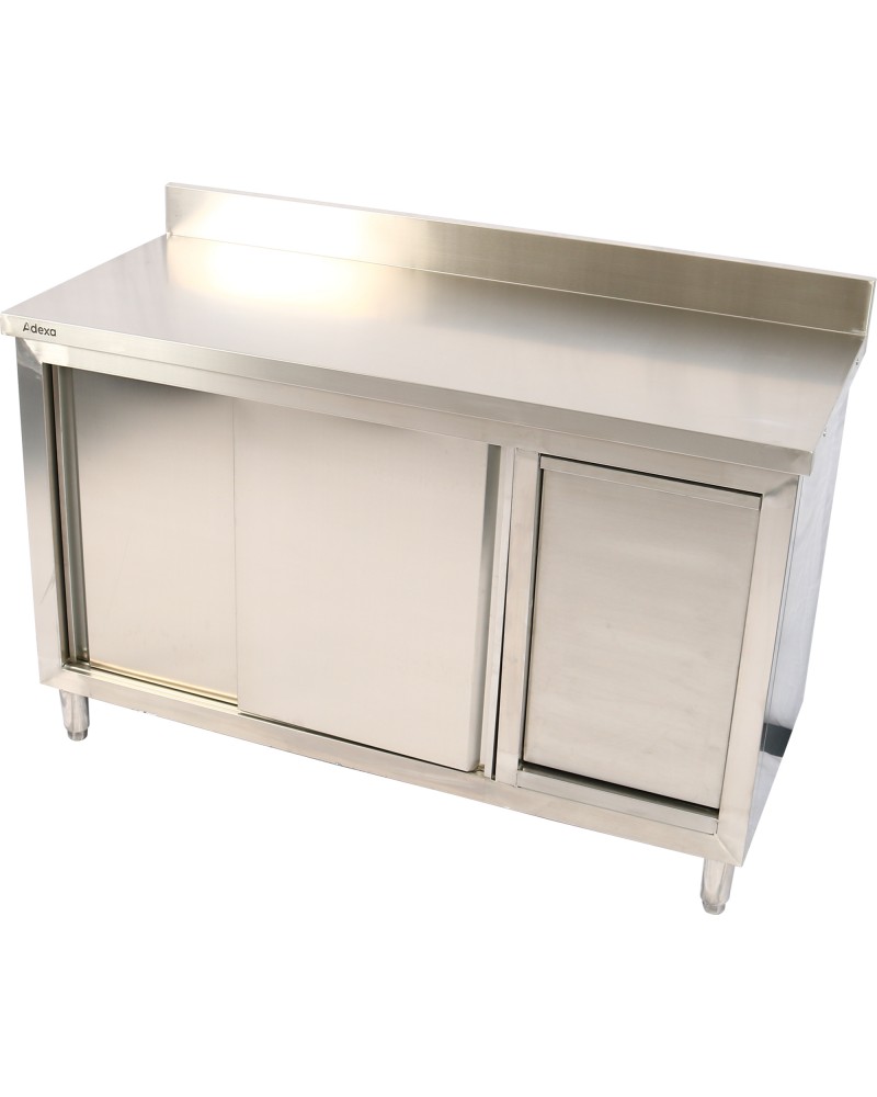 Commercial Stainless Steel Cupboard with Right-Side Rubbish Bin & Sliding Door 1400x700x1000mm | TurcoBazaar SCP70140BRBR