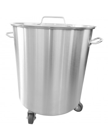 Professional Waste bin Stainless steel with Lid & Wheels 75 litres | TurcoBazaar SDC75 Professional Waste bin Stainless steel with Lid & Wheels 75 litres | TurcoBazaar SDC75