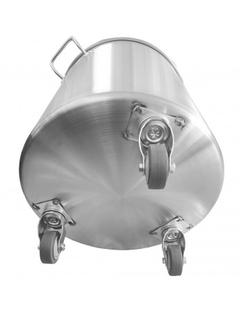 Professional Waste bin Stainless steel with Lid & Wheels 75 litres | TurcoBazaar SDC75 Professional Waste bin Stainless steel with Lid & Wheels 75 litres | TurcoBazaar SDC75