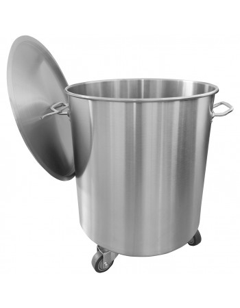 Professional Waste bin Stainless steel with Lid & Wheels 75 litres | TurcoBazaar SDC75 Professional Waste bin Stainless steel with Lid & Wheels 75 litres | TurcoBazaar SDC75