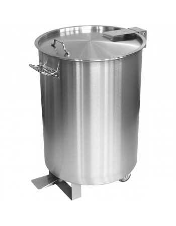 Professional Stainless Steel Pedal Waste Bin With Lid & Wheels 55 Litres | TurcoBazaar SDCP55 Professional Stainless Steel Pedal Waste Bin With Lid & Wheels 55 Litres | TurcoBazaar SDCP55