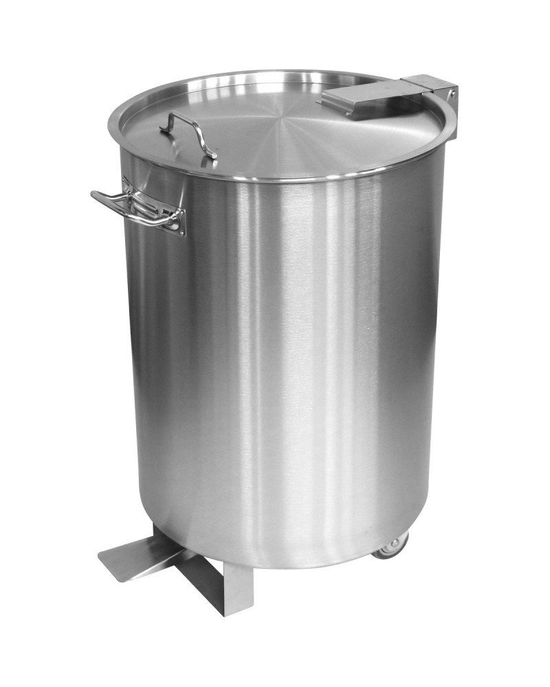 Professional Stainless Steel Pedal Waste Bin With Lid & Wheels 55 Litres | TurcoBazaar SDCP55 Professional Stainless Steel Pedal Waste Bin With Lid & Wheels 55 Litres | TurcoBazaar SDCP55