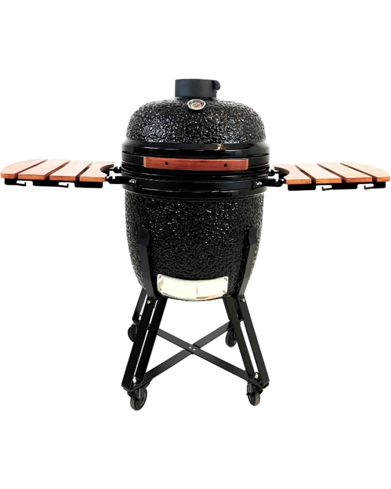 22" Ceramic Kamado BBQ Grill Egg XL Black | TurcoBazaar SE21BLACK