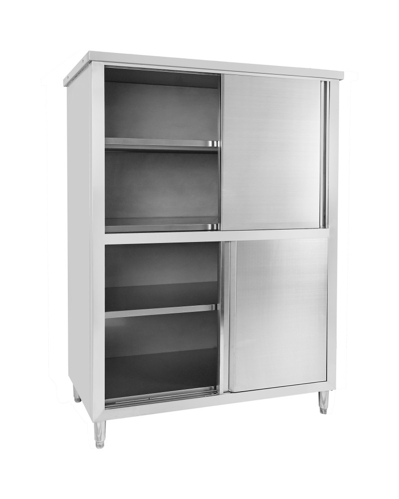 Commercial Stainless steel Storage Cabinet 4 Sliding Doors 1400x600x1800mm | TurcoBazaar VC146S