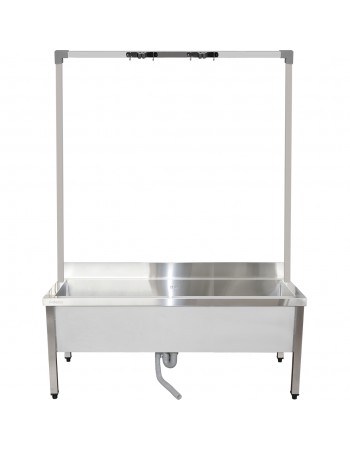 Commercial Stainless Steel Mop Sink with High Rack & 2-in-1 Mop Holder 1200x600x550mm | TurcoBazaar SMSJYHR12060