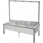 Commercial Stainless Steel Mop Sink with High Rack & 2-in-1 Mop Holder 1500x600x550mm | TurcoBazaar SMSJYHR15060