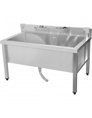 Commercial Stainless Steel Mop Sink with Low Rack & 2-in-1 Mop Holder 1000x600x550mm | TurcoBazaar SMSJYLR10060