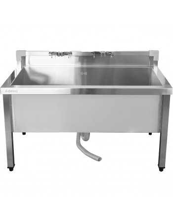 Commercial Stainless Steel Mop Sink with Low Rack & 2-in-1 Mop Holder 1000x600x550mm | TurcoBazaar SMSJYLR10060