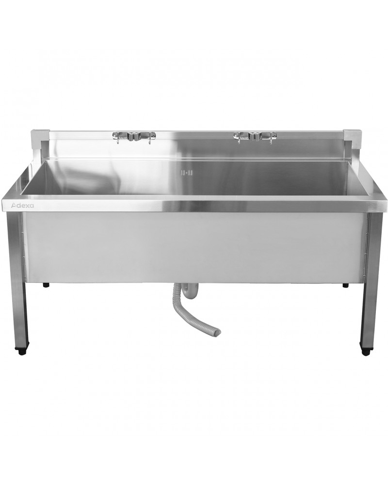 Commercial Stainless Steel Mop Sink with Low Rack & 2-in-1 Mop Holder 1200x600x550mm | TurcoBazaar SMSJYLR12060