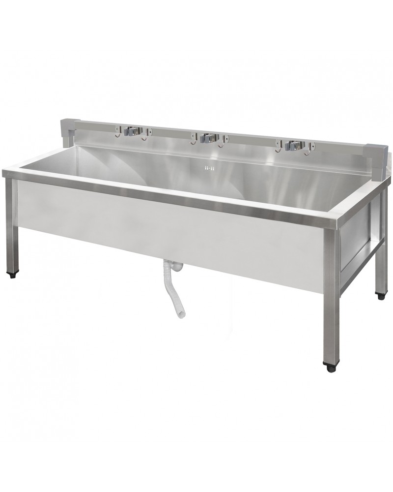 Commercial Stainless Steel Mop Sink with Low Rack & 2-in-1 Mop Holder 1500x600x550mm | TurcoBazaar SMSJYLR15060