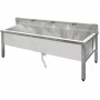 Commercial Stainless Steel Mop Sink with Low Rack & 2-in-1 Mop Holder 1500x600x550mm | TurcoBazaar SMSJYLR15060
