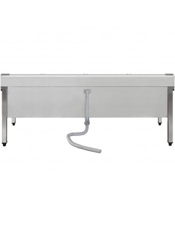 Commercial Stainless Steel Mop Sink with Low Rack & 2-in-1 Mop Holder 1500x600x550mm | TurcoBazaar SMSJYLR15060