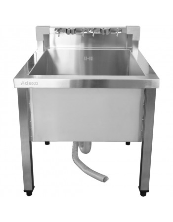 Commercial Stainless Steel Mop Sink with Low Rack & 2-in-1 Mop Holder 600x600x550mm | TurcoBazaar SMSJYLR6060
