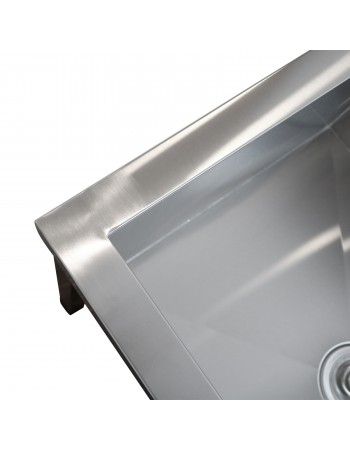 Commercial Stainless Steel Mop Sink with Low Rack & 2-in-1 Mop Holder 600x600x550mm | TurcoBazaar SMSJYLR6060