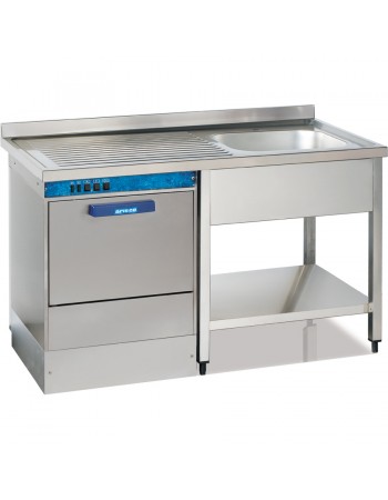 Commercial Sink for Dishwashers 1 Bowl Right Bottom Shelf Splashback 1200x600x950mm | TurcoBazaar YLS126SBR1