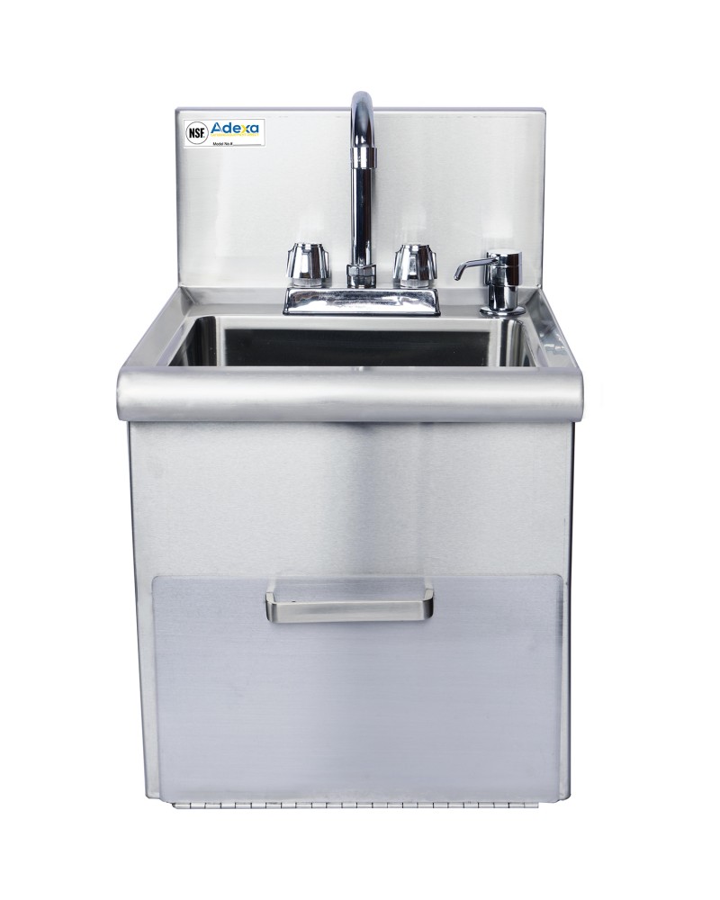 Hand Wash Sink with Faucet & Soap dispenser & Paper towel dispenser Back splash Stainless steel | TurcoBazaar SSHWS1614 Hand Wash Sink with Faucet & Soap dispenser & Paper towel dispenser Back splash Stainless steel | TurcoBazaar SSHWS1614