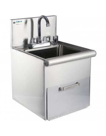Hand Wash Sink with Faucet & Soap dispenser & Paper towel dispenser Back splash Stainless steel | TurcoBazaar SSHWS1614